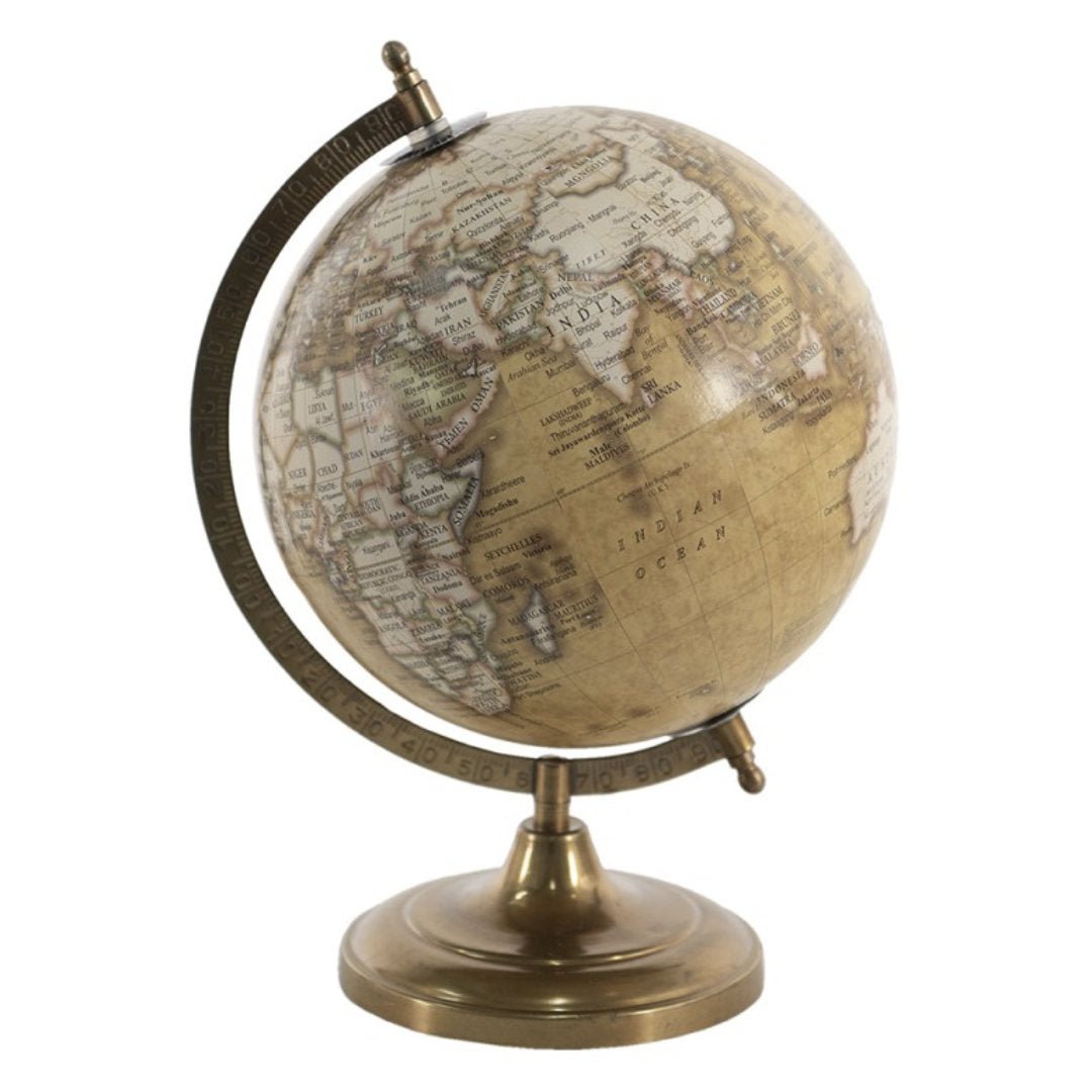 Decorative Globe | Yellow & Brown | 22x22x30cm - Suzie Anderson Home