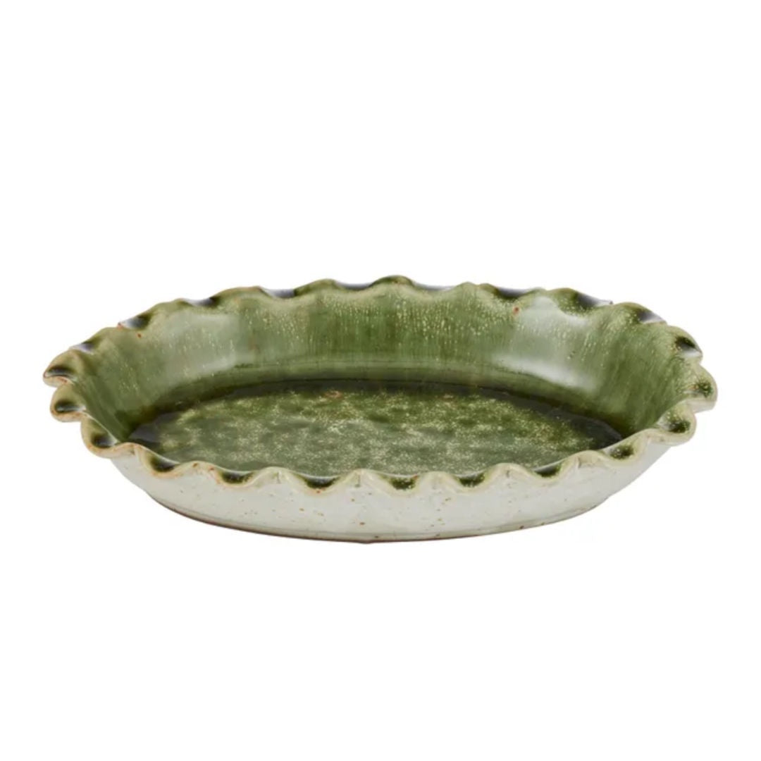 Uma Ceramic Oval Dish | Olive