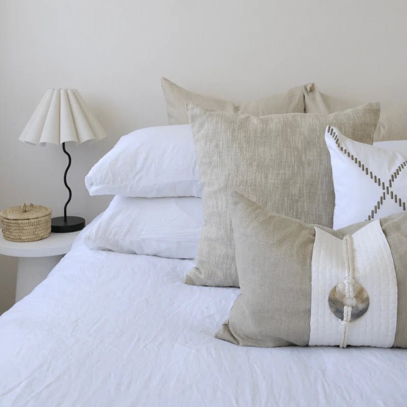 Dot Drop Circles White Cushion Cover | 50x50cm - Suzie Anderson Home