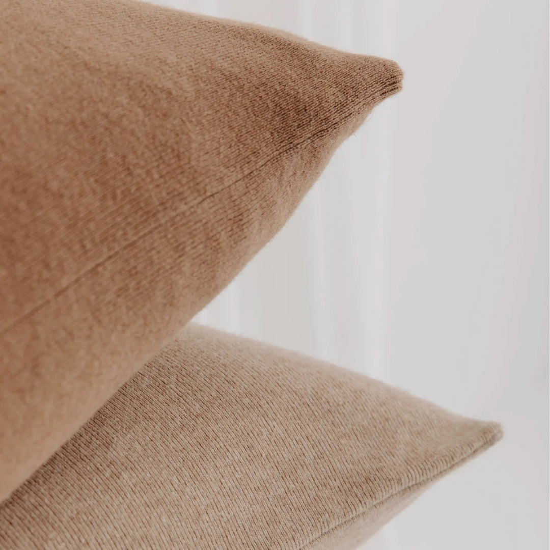 Double Hux Camel Hair Flat Weave Cushion & Insert | Camel| 55x55cm - Suzie Anderson Home