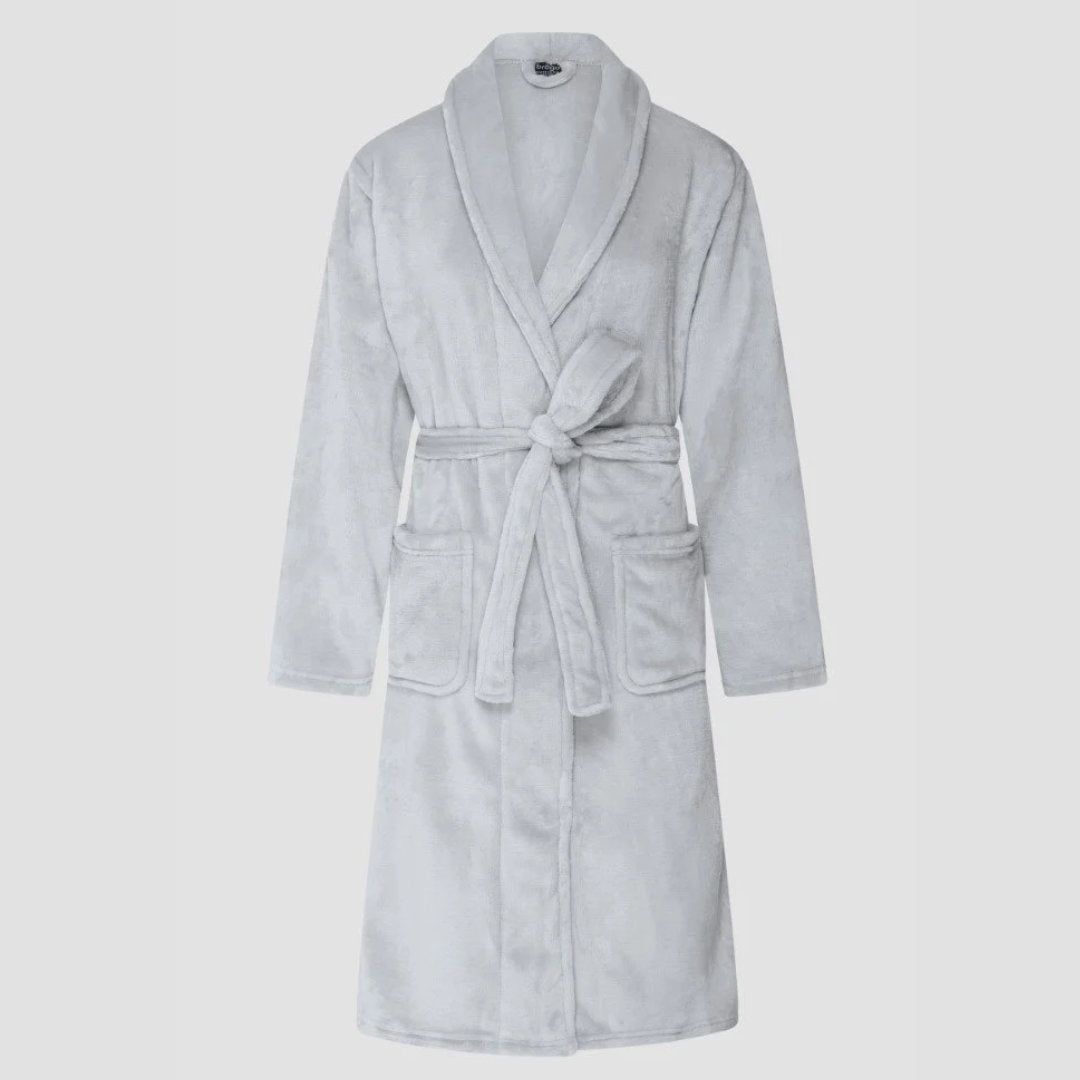 Brogo Bath Robe | Micro Mink | Dove