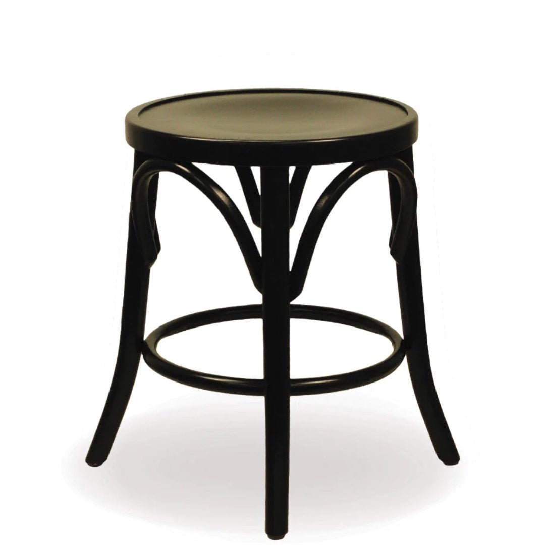 Dublin Bentwood Low Stool | Black | H47cm - Suzie Anderson Home