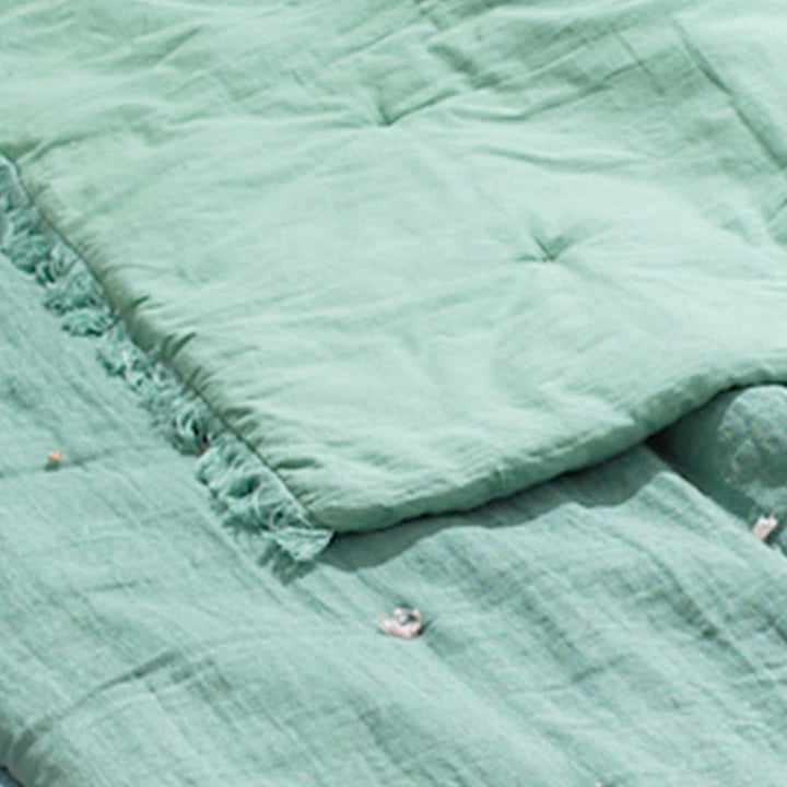 Etamine | Quilt 140x240cm | Double Linen Cotton | Celadon - Suzie Anderson Home