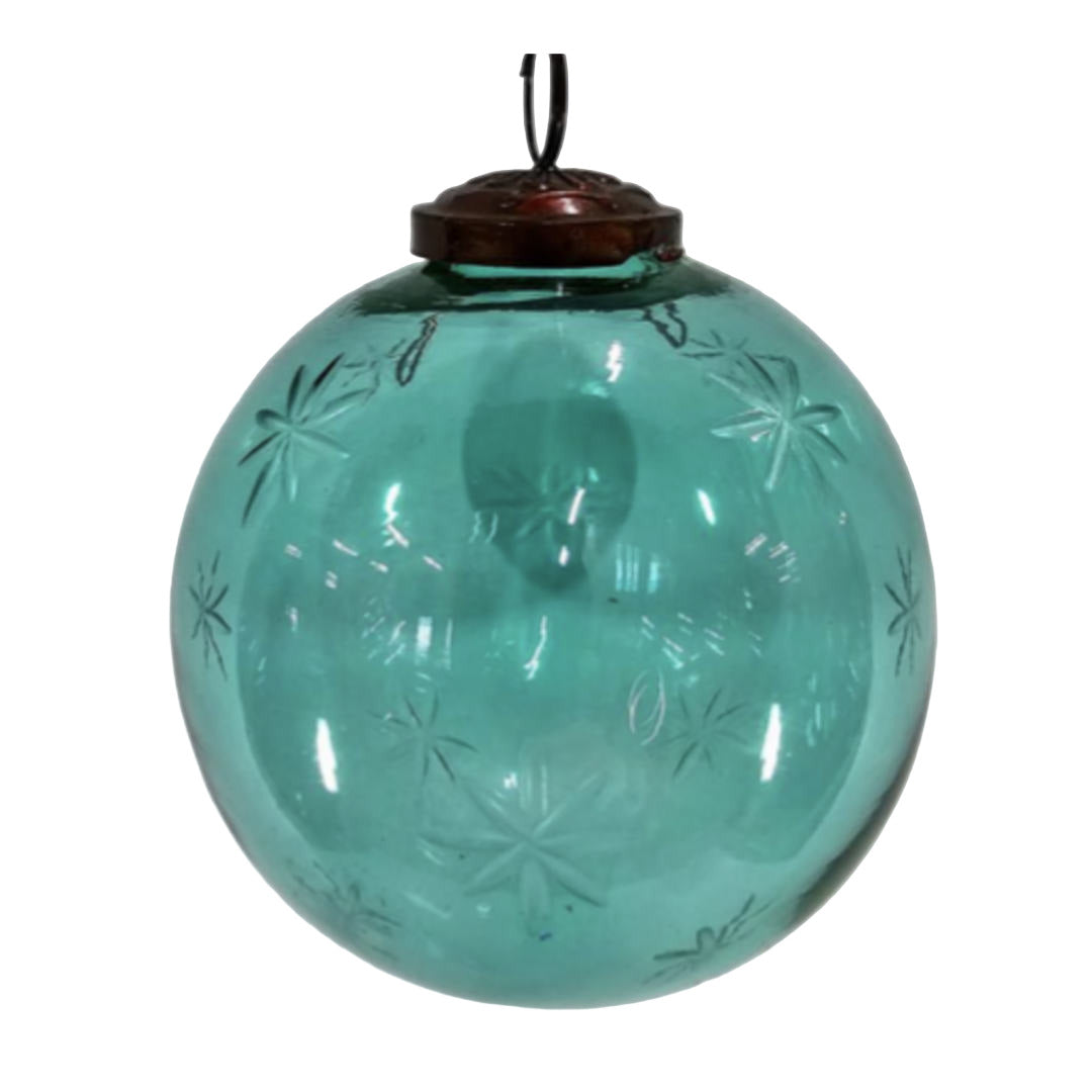 Medium Blue Star Cut Bauble