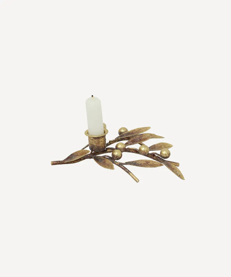 Mistletoe Iron Candleholder | Small