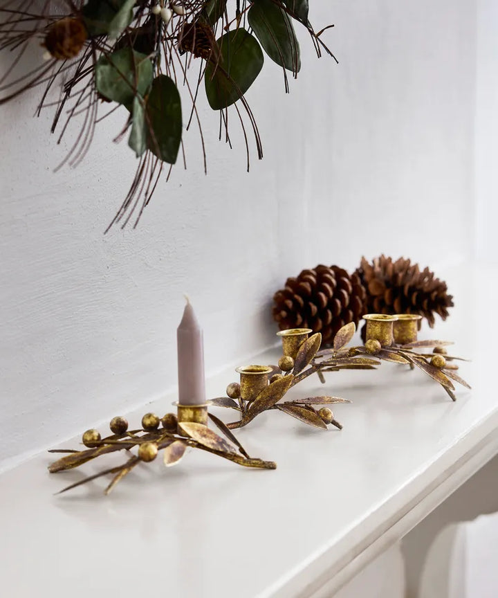 Mistletoe Iron Candleholder | Large