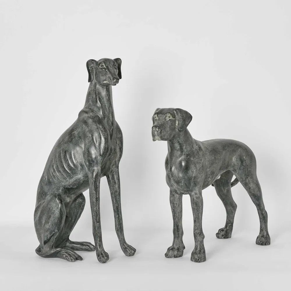 Linah | Sitting Dog Sculpture | Resin H51.5cm