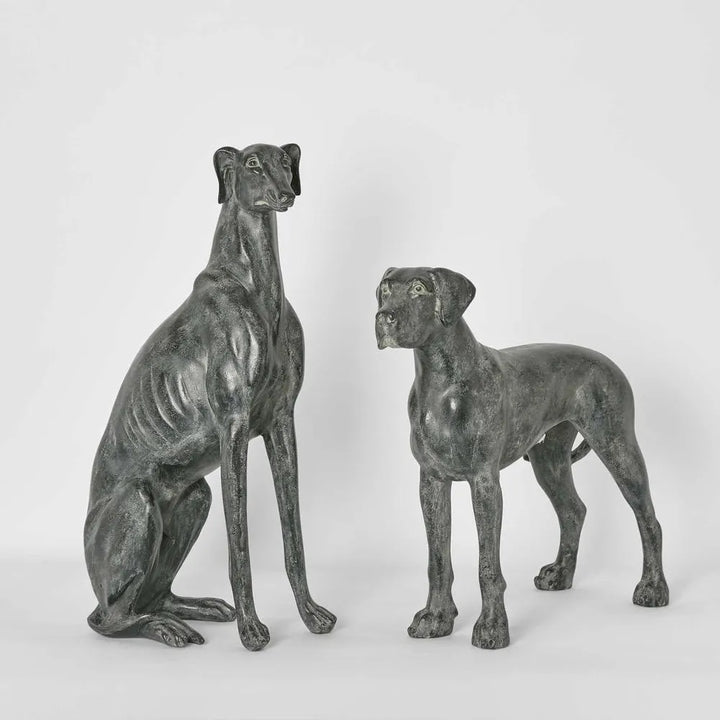 Linah | Sitting Dog Sculpture | Resin H51.5cm