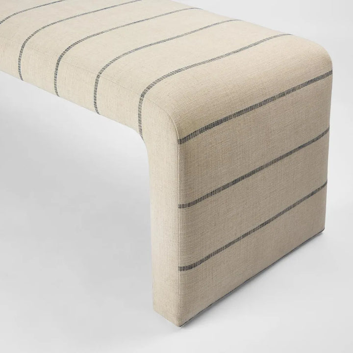 Burleigh Bench | Navy Stripe Poly Blend | W145 x D49 x H49cm