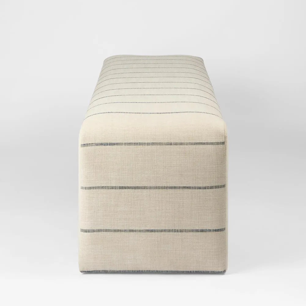 Burleigh Bench | Navy Stripe Poly Blend | W145 x D49 x H49cm