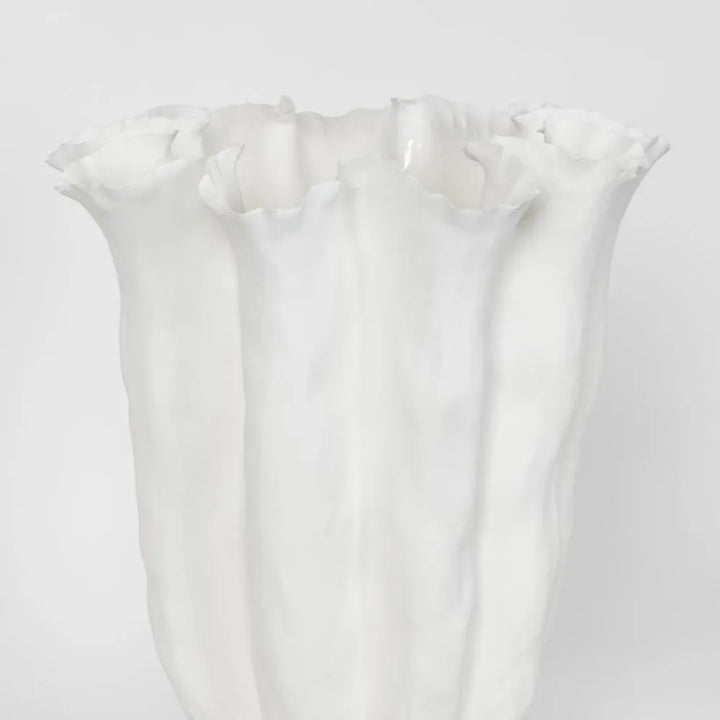 Amelia White Ceramic Vase | Large H42cm