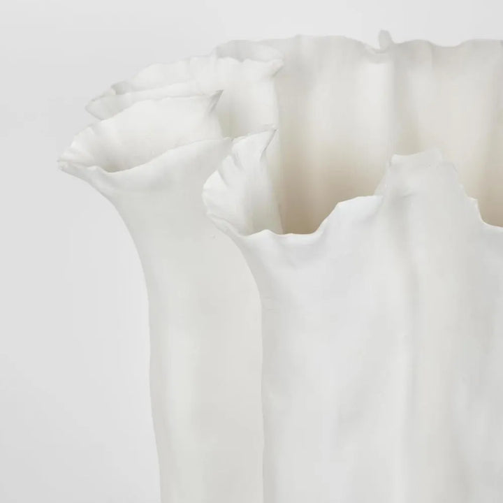 Amelia White Ceramic Vase | Large H42cm