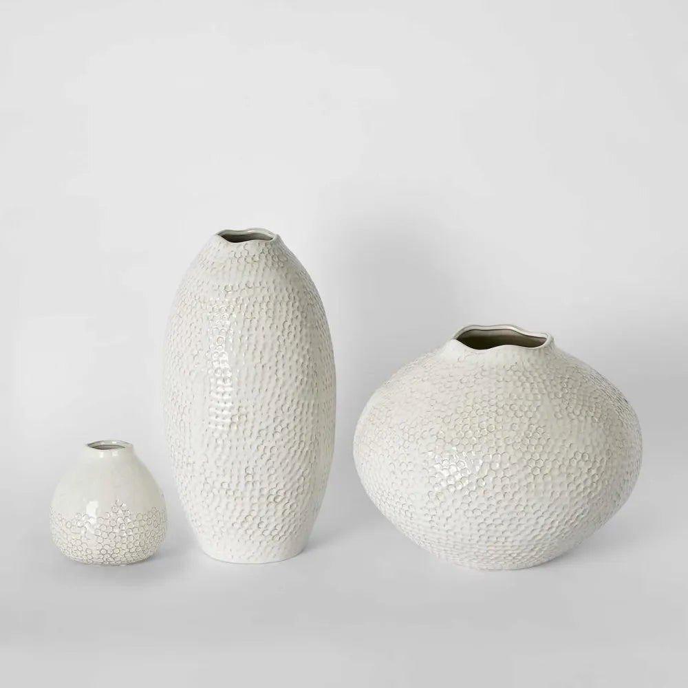 Jaylen Vase | Ceramic Cream | H14.5cm