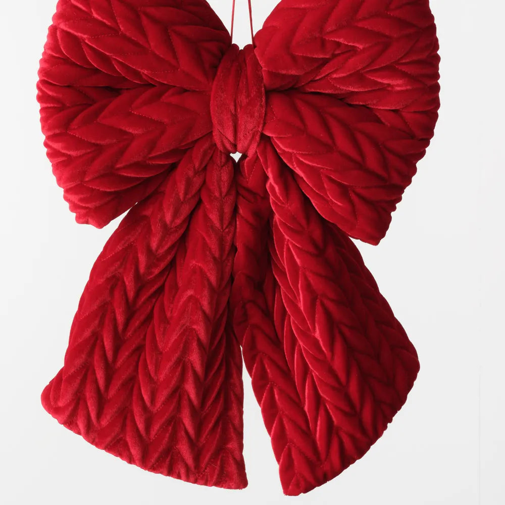 Hanging Velvet Bow | Red