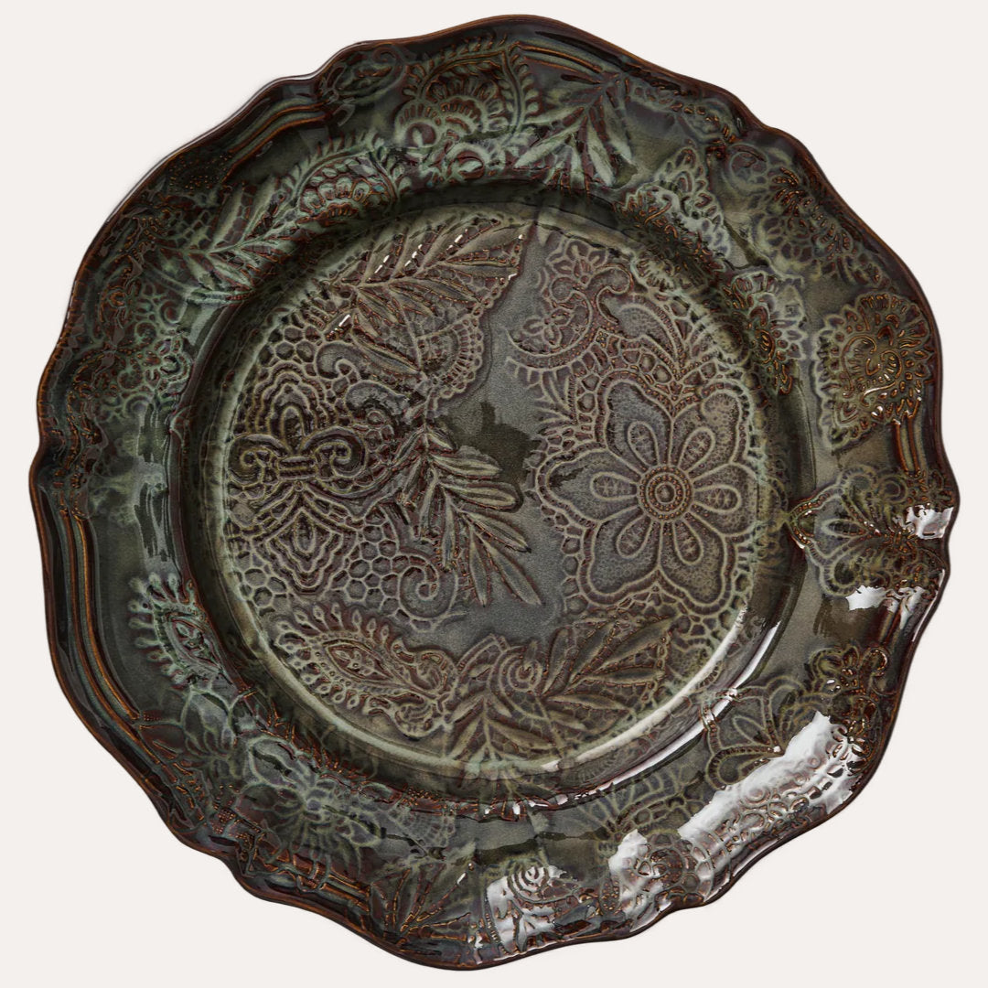 Arabesque Large Round Server | Fig