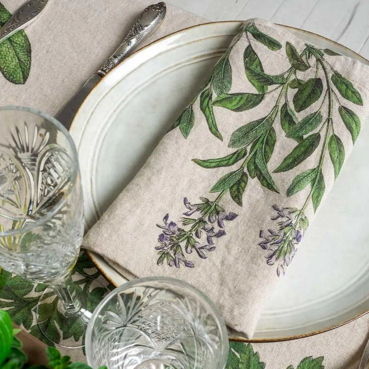 Fine Herbs | Linen Napkins | Set of 6 Mixed - Suzie Anderson Home