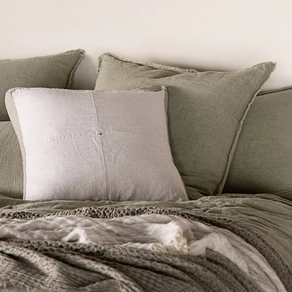 Flocca Euro Pillowcase | Argent - Suzie Anderson Home