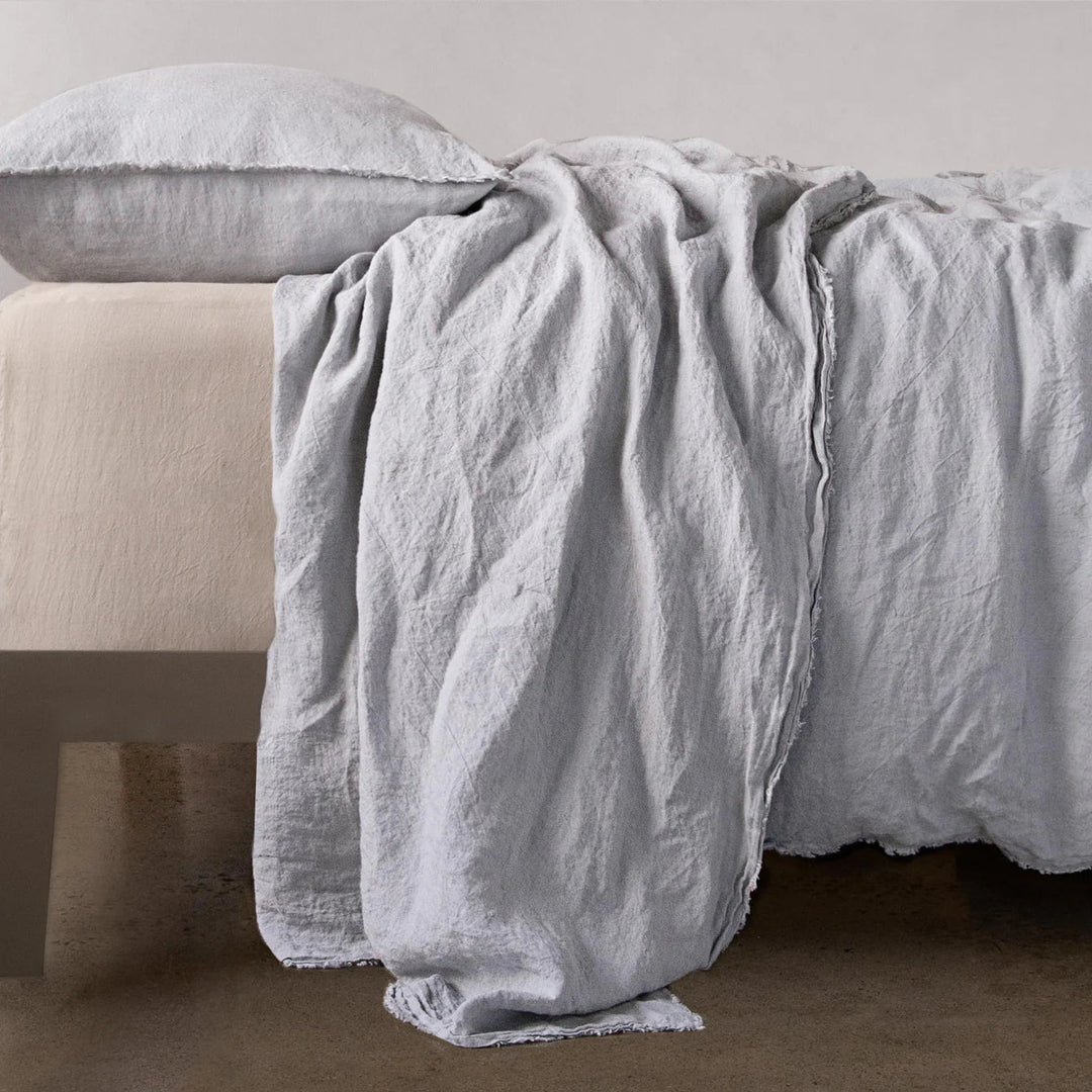Flocca Flat Sheet | Fog - Suzie Anderson Home