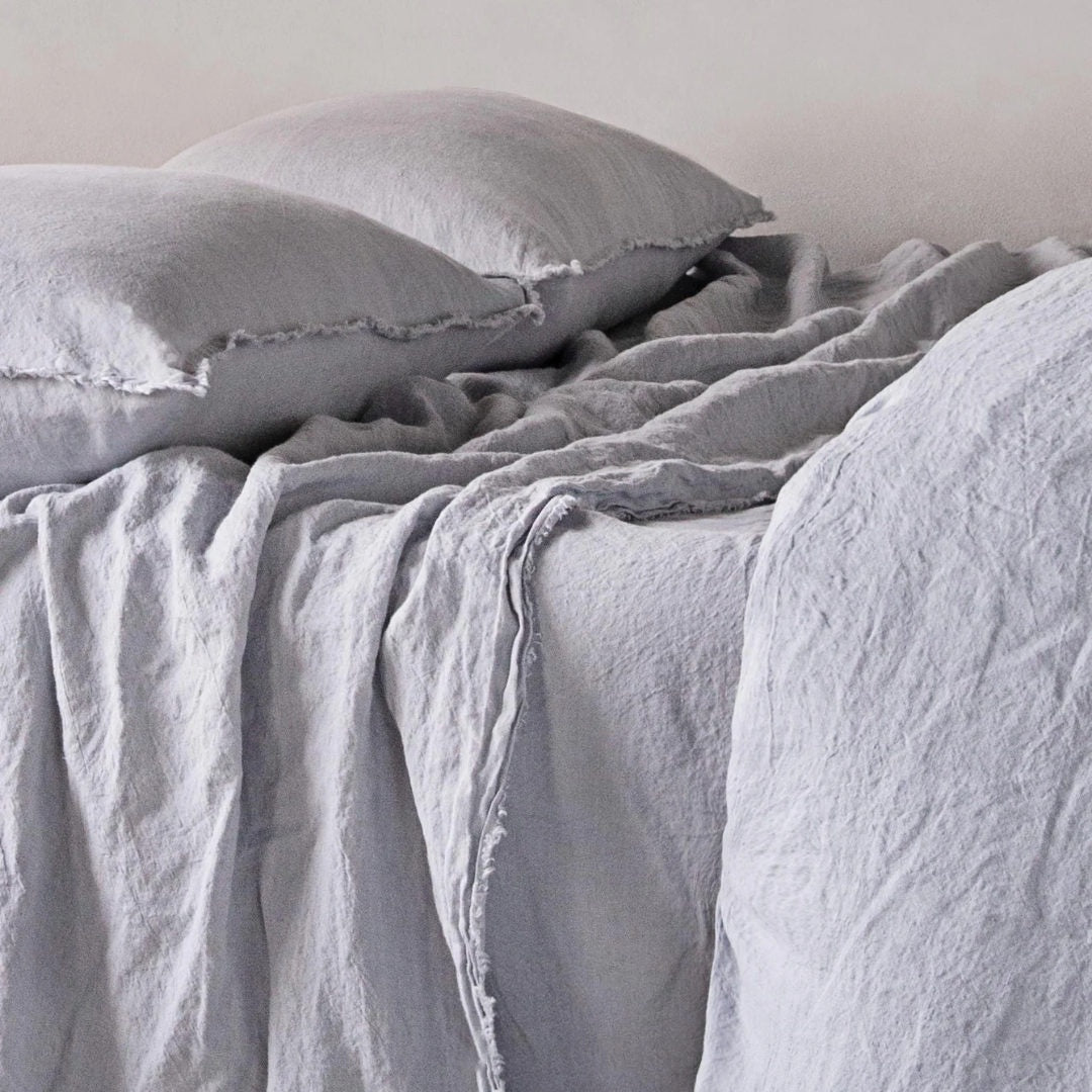 Flocca Flat Sheet | Fog - Suzie Anderson Home