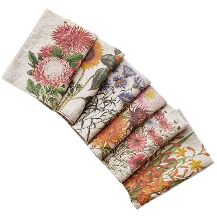 Country Flowers | Linen Napkin | SET OF 6