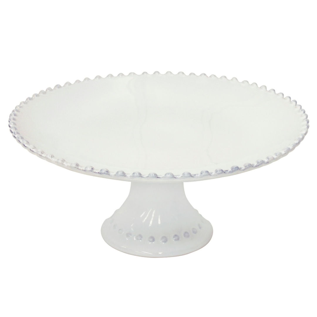 Footed Plate | Pearl | Made in Portugal | White | 22cm
