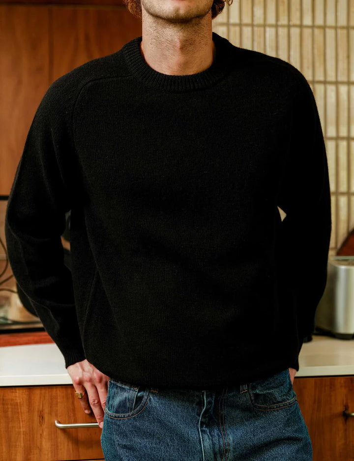 Simple | Fred Crew Knit | Black