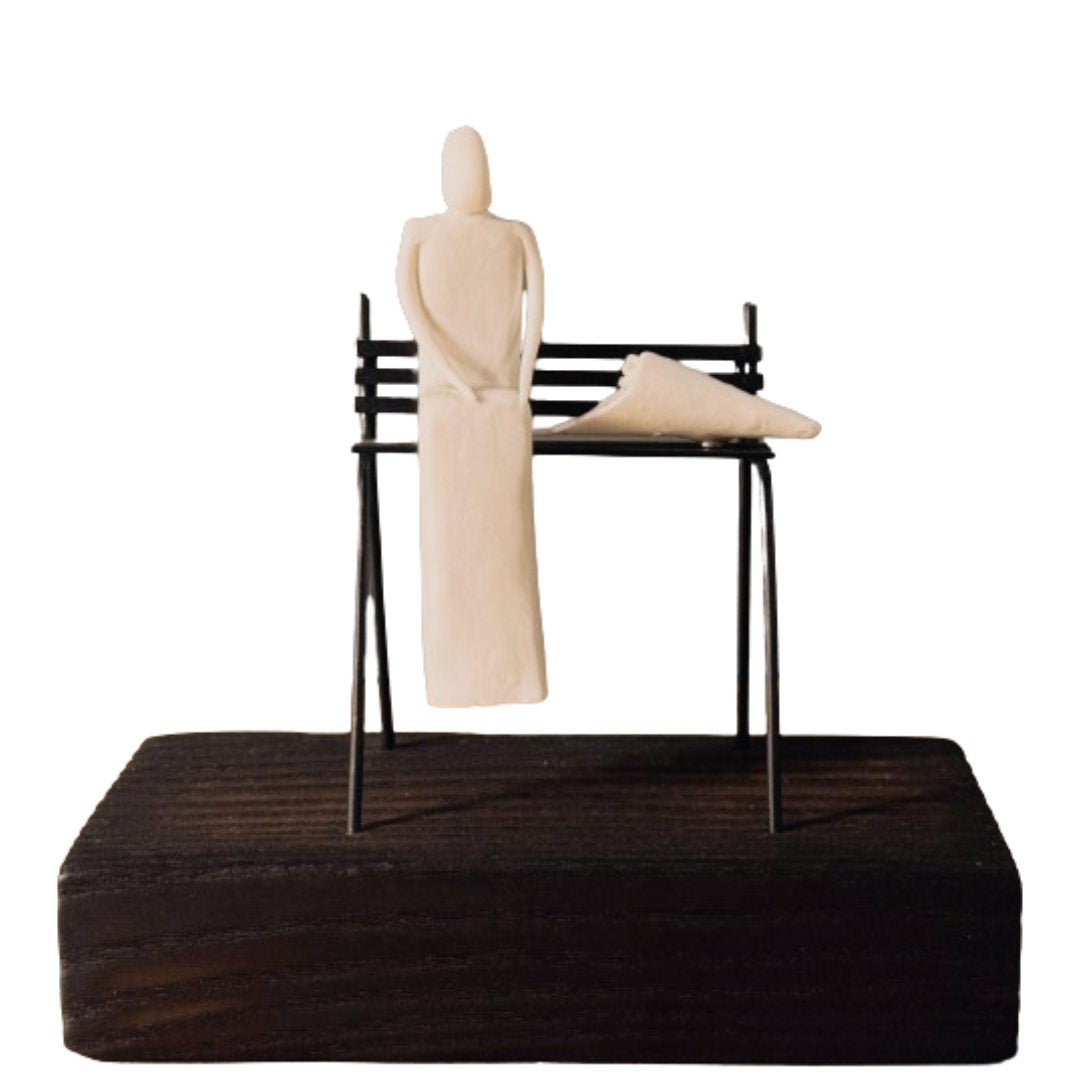 French Sculpture | L'homme au Bouquet | Laurent Trebout - Suzie Anderson Home