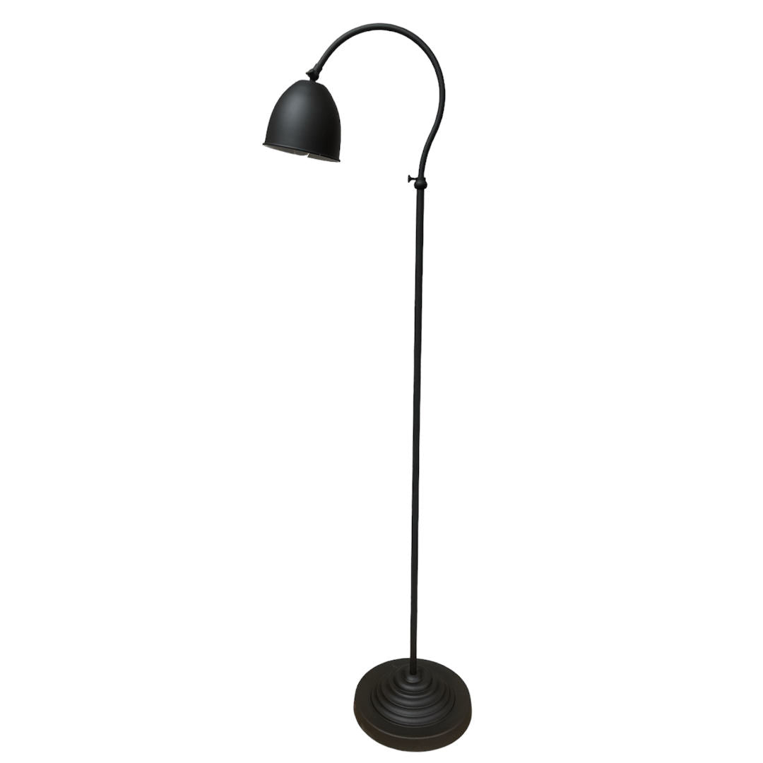 Garda floor lamp | includes shade | Matt black | H 120 - 190cm - Suzie Anderson Home