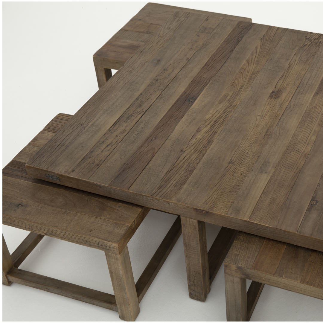 Gaston II Elm Wood Coffee Table | Flamant Belgium | W90 x L90 x H35cm - Suzie Anderson Home