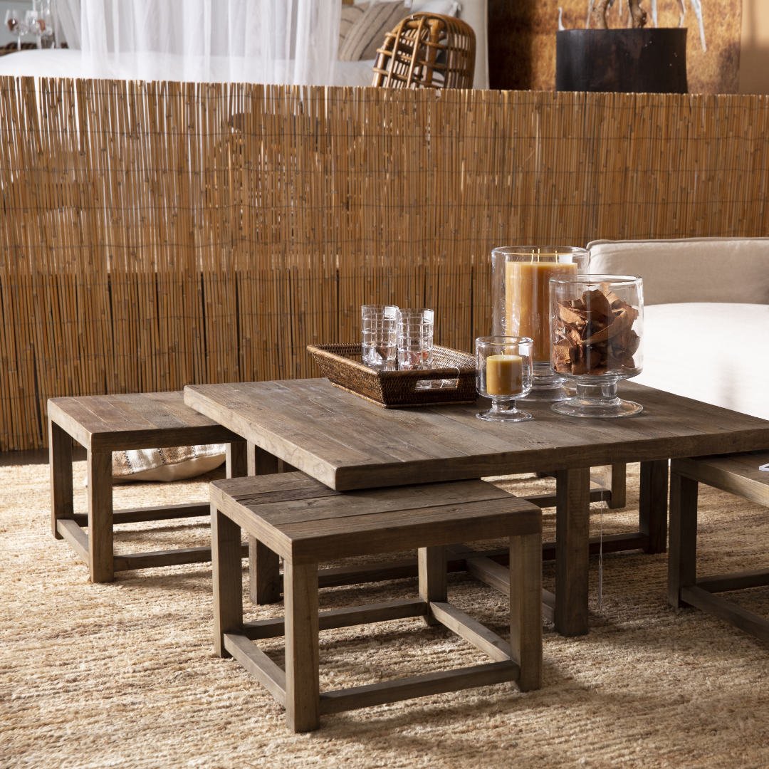 Gaston II Elm Wood Coffee Table | Flamant Belgium | W90 x L90 x H35cm - Suzie Anderson Home