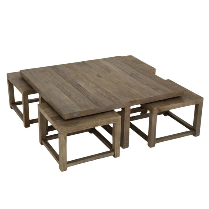 Gaston II Elm Wood Coffee Table | Flamant Belgium | W90 x L90 x H35cm - Suzie Anderson Home