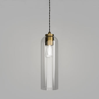 Glamour Pendant | Elong | Clear Glass | Old Brass Suspension-Suzie Anderson Home