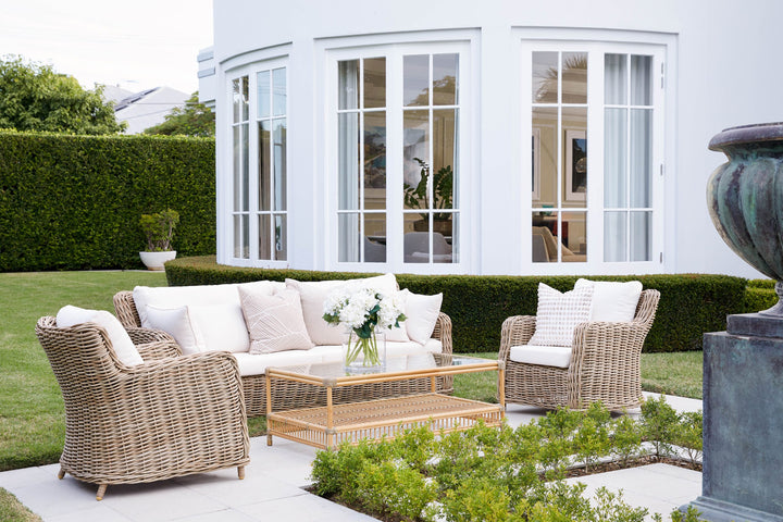 Bedarra Alfresco Wing Chair | Natural | W88 x D71 x H99cm (BOWRAL)