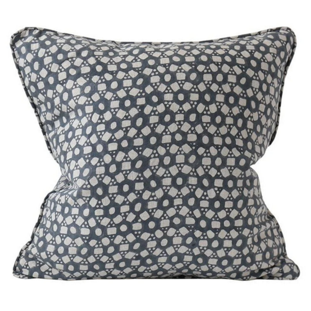 Holi Slate Linen Cushion Cover | 50x50