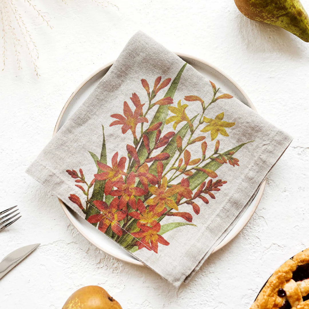 Country Flowers | Linen Napkin | SET OF 6