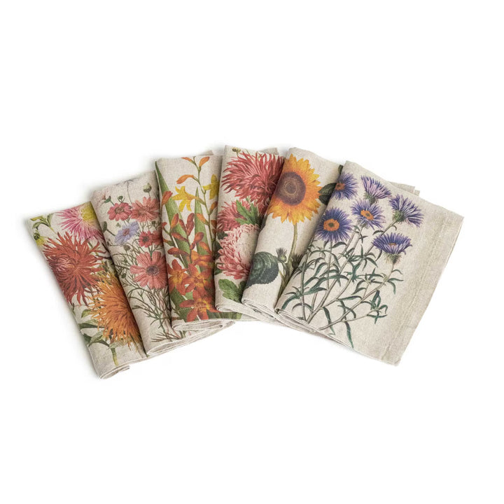 Country Flowers | Linen Napkin | SET OF 6