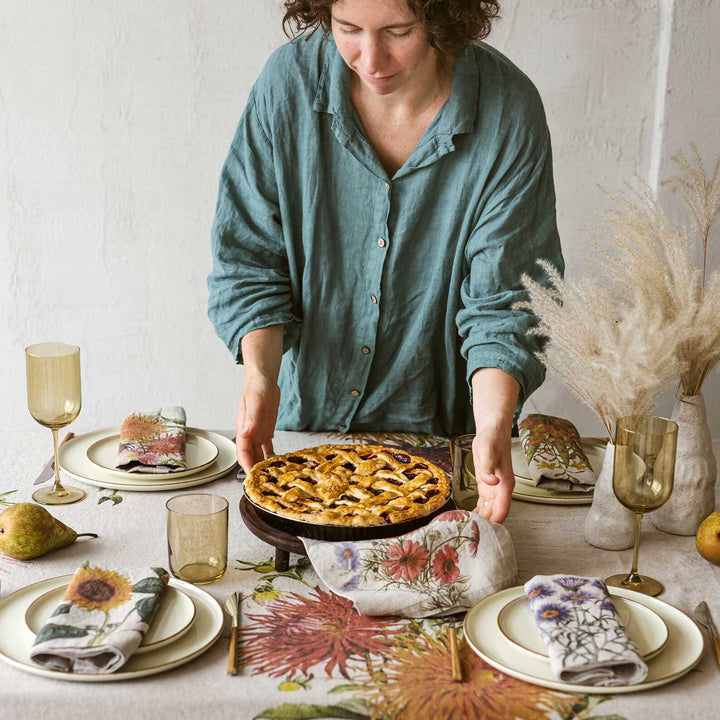 Country Flowers | Linen Napkin | SET OF 6