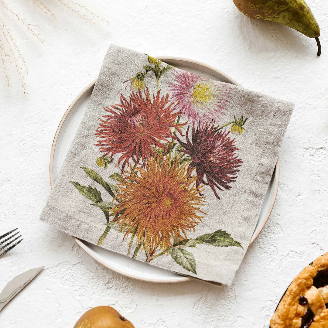 Country Flowers | Linen Napkin | SET OF 6