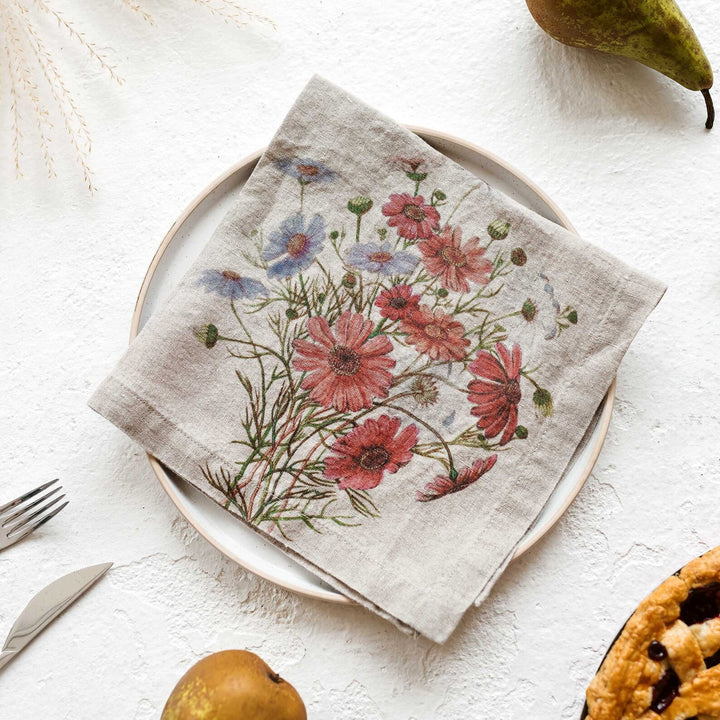 Country Flowers | Linen Napkin | SET OF 6