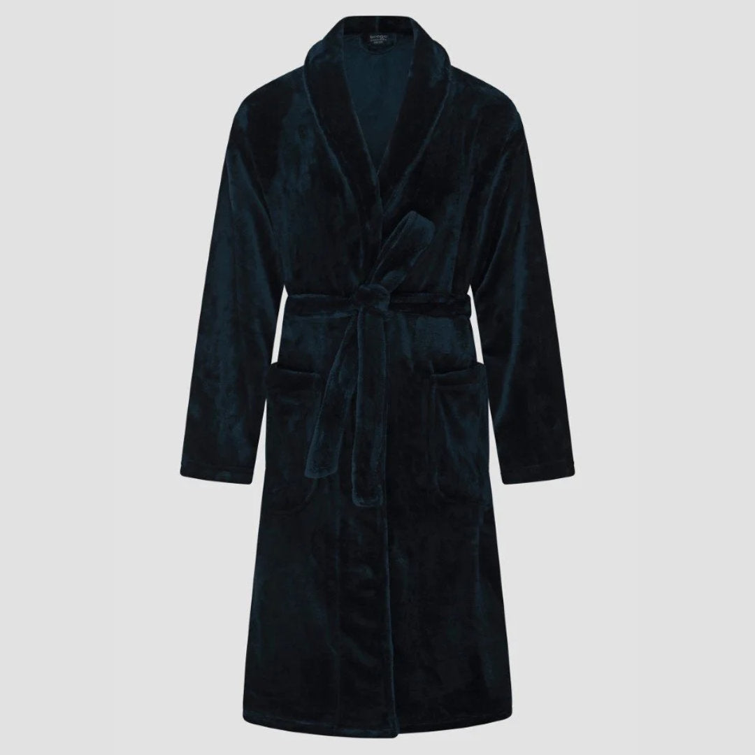 Brogo Bath Robe | Micro Mink | Ink