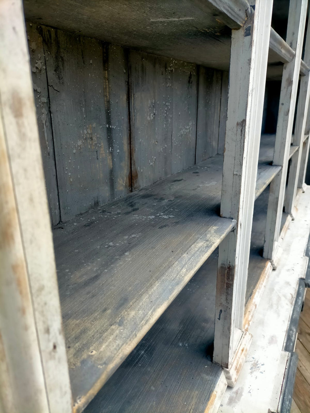 Italian Antique Grand Library Bookshelf | Painted Chestnut Wood | Circa 1895 (BOWRAL) - Suzie Anderson Home
