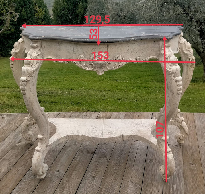 Italian Chestnut Wall Console | Antique - Suzie Anderson Home