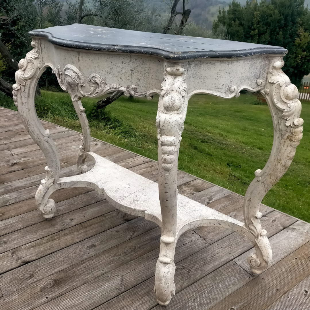 Italian Chestnut Wall Console | Antique - Suzie Anderson Home