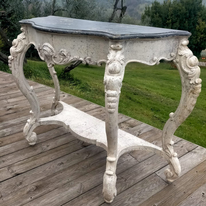 Italian Chestnut Wall Console | Antique - Suzie Anderson Home