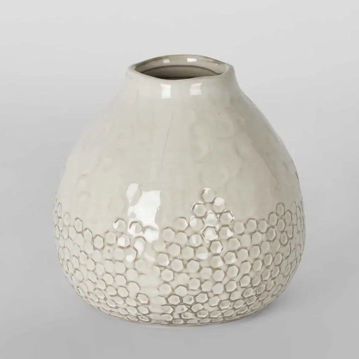 Jaylen Vase | Ceramic Cream | H14.5cm