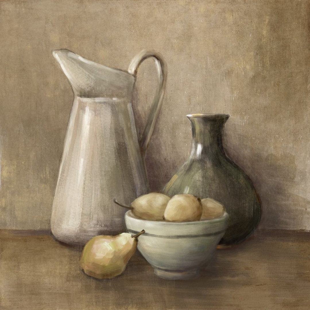 Bowl with Pears & Jug Painting | Reproduction | 40 x 40cm