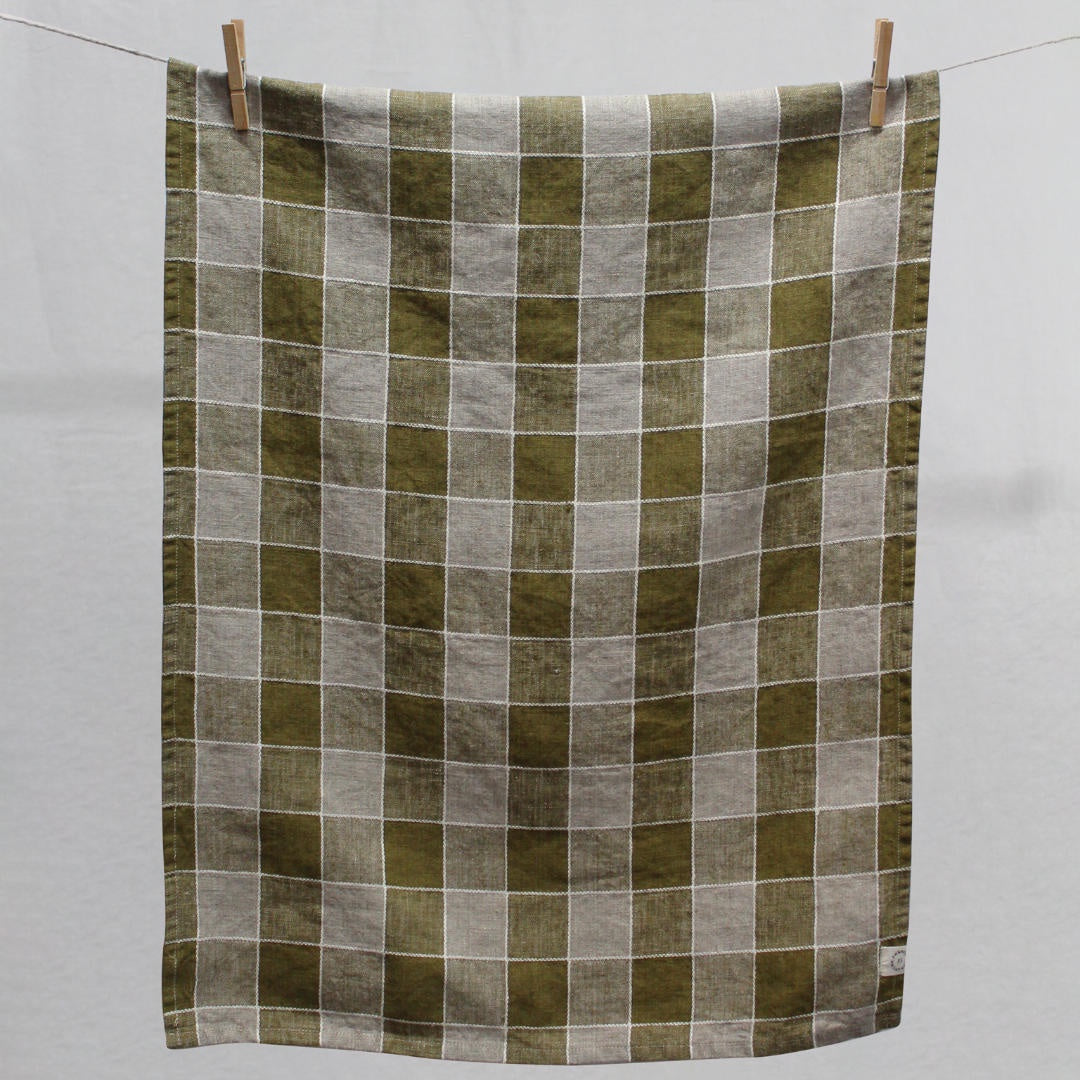 Adrien Linen Tea Towel | Natural Khaki