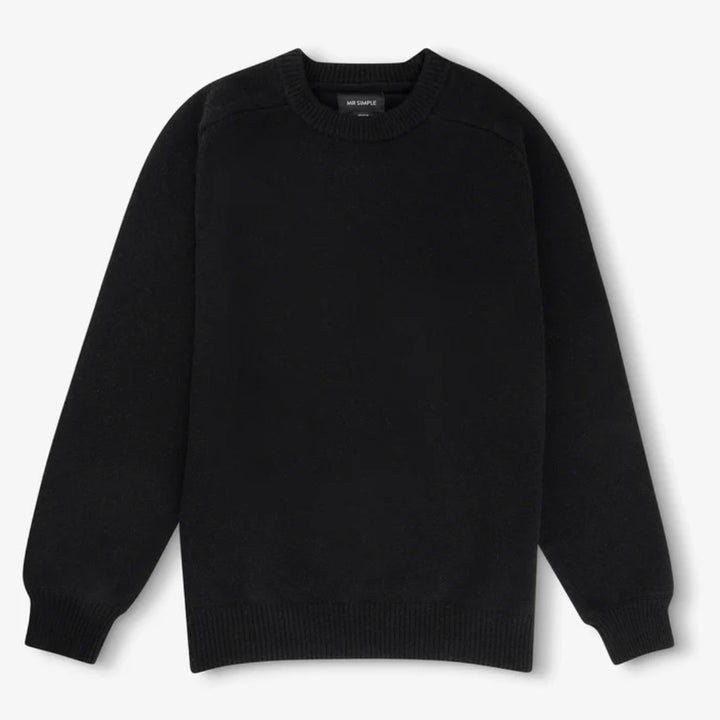 Simple | Fred Crew Knit | Black