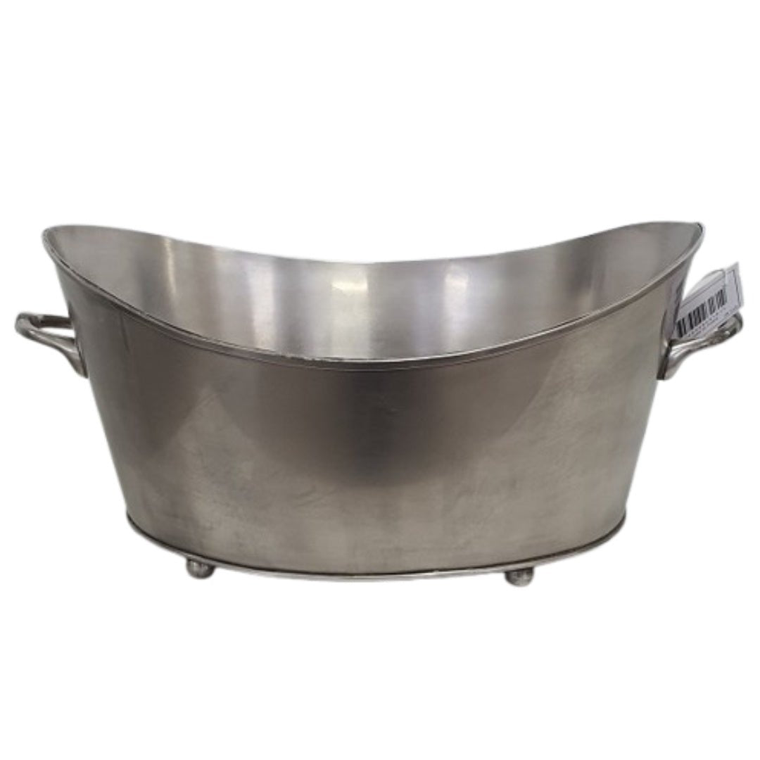 Knox Footed Oval Scooped Ice Bucket 42cm | Pewter - Suzie Anderson Home