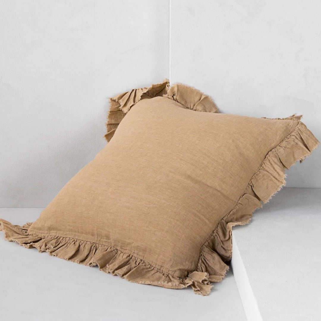 Kristine Euro Pillowcase + Ruffle | Carmel - Suzie Anderson Home